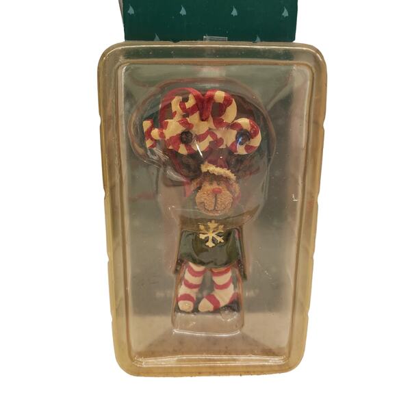 HoHoHo Hanging Moose Boyds Bears Resin Ornament #25016 Christmas Ornament - Picture 11 of 12